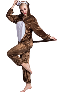 F1863 Summer Fabric Monkey Animal Onesie Kigurumi Pajama